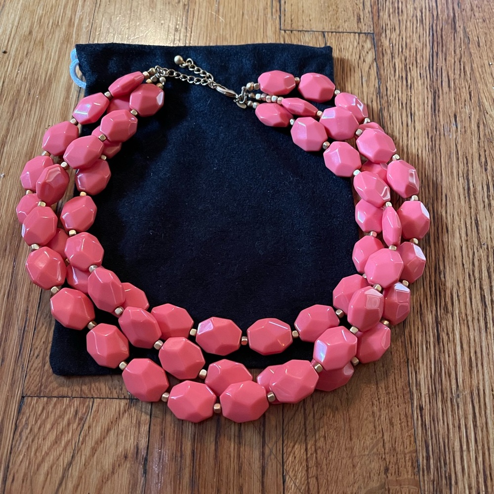 Coral 3 strand necklace